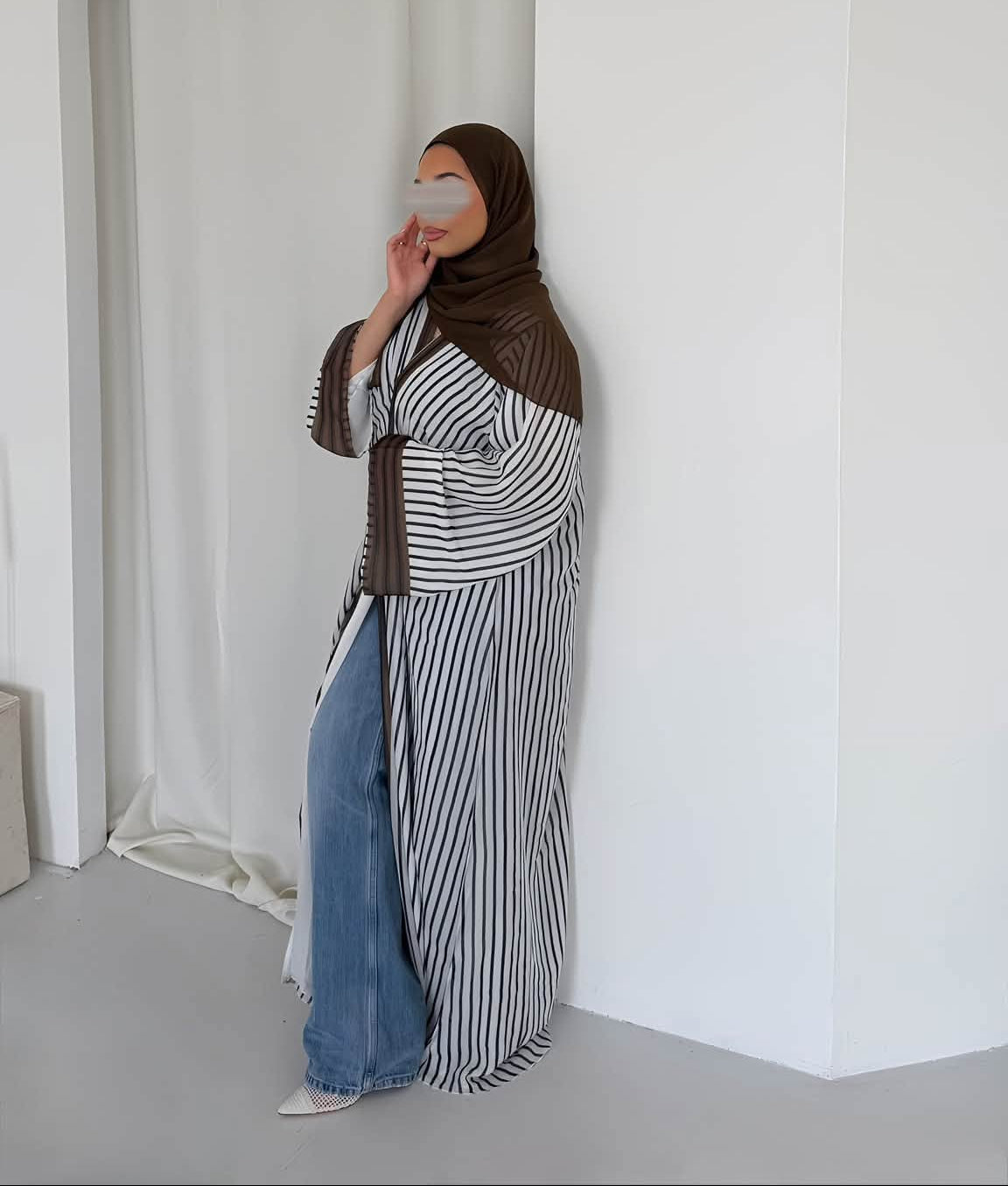 Olive Taupe Stripe